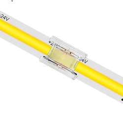 BMC  διάφανος σύνδεσμος 2 PIN  για LED COB ταινιες 8mm - BCOSTL